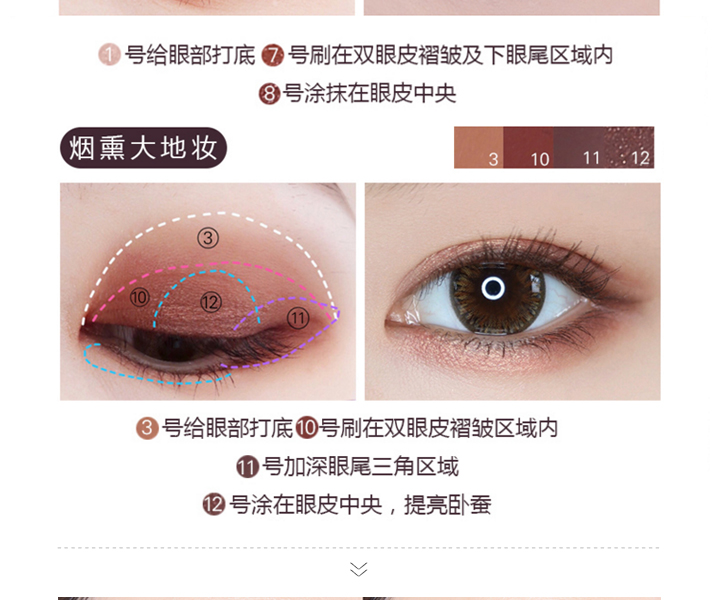 Ins net màu đỏ chẵn lẻ đô thị phấn mắt cô gái mờ là màu đất bóng mắt tự nhiên trang điểm nude mới bắt đầu phấn mắt clio