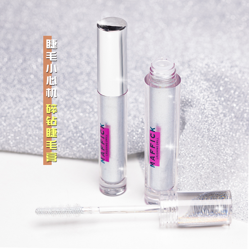 Heart Machine Snow Flowers Crushed Drills Mascara Female Waterproof Lasting Speed Dry Forming Film Bright Crystal Fairy Drop Tears Galactic Underliquid