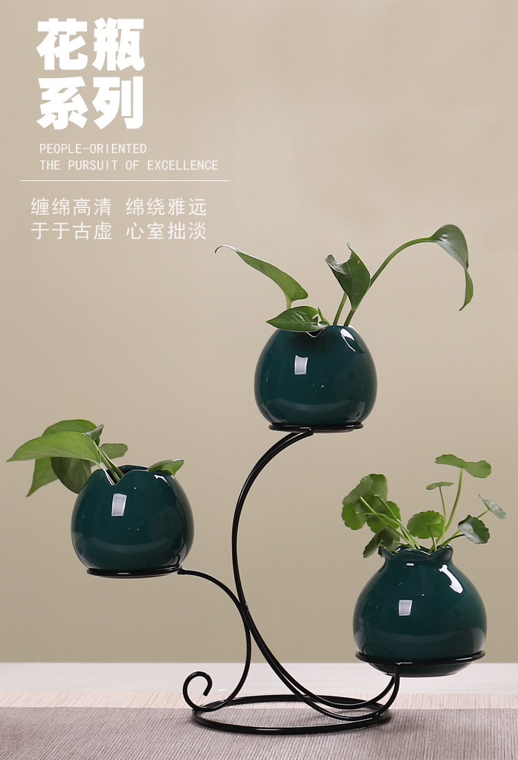 可開發票 花瓶創意花器青瓷現代簡約家居客廳裝飾擺件工藝品小清新陶瓷水培花瓶 桃源鄉 Yahoo奇摩拍賣