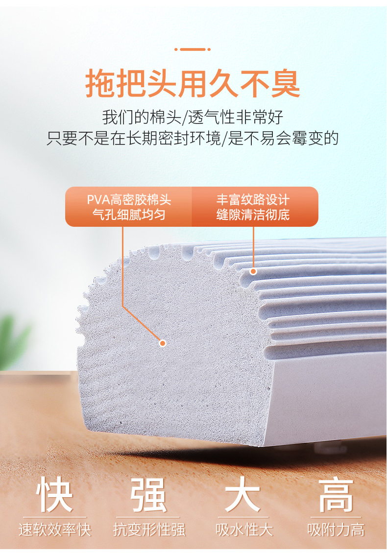 百家好世 吸水海绵对折式托把 图5