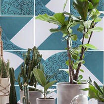 Spot Xin Obo Ceramic Art 20 Square Flower Pieces Hotel Floor Toilet Kitchen Wall Tiles