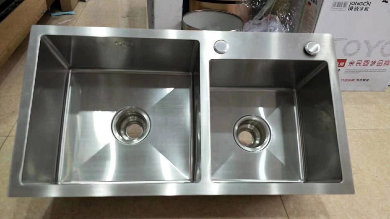 Spot new washbasin 81 *43cm Specifications Manual basin thickened 4 0 stainless steel 304 panel promotion-Taobao