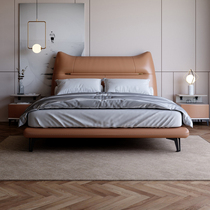 Boy bed youth modern simple girl Boy 1 5 meters light luxury leather bed designer single bed