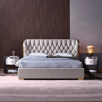 Italian light luxury bedside table creative round bedside cabinet bedroom bedside rock board storage cabinet minimalist bedside table