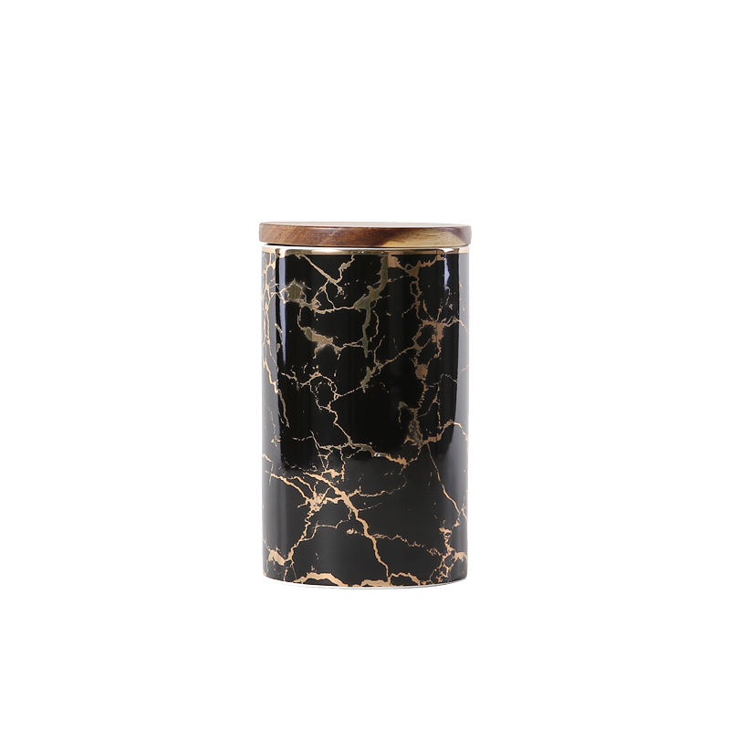 INS wind ceramic marble sealed with cover storage light much corn tea and coffee grains kitchen receive tank
