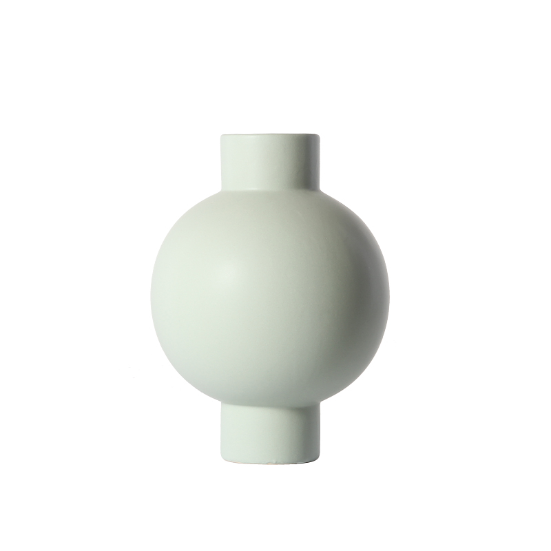 Morandi color I and contracted ceramic vase place to live in the living room table Nordic soft adornment, the dried flowers