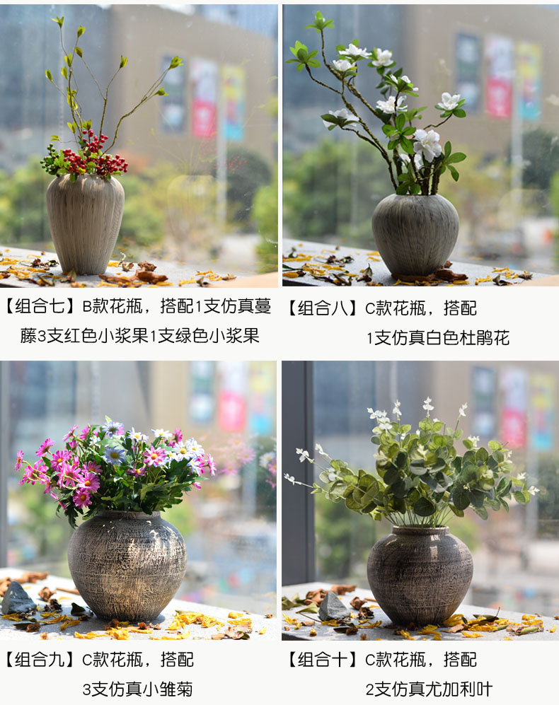 I and contracted jingdezhen ceramic vases, TV ark, decorations sitting room put the dried flower implement mesa home furnishing articles