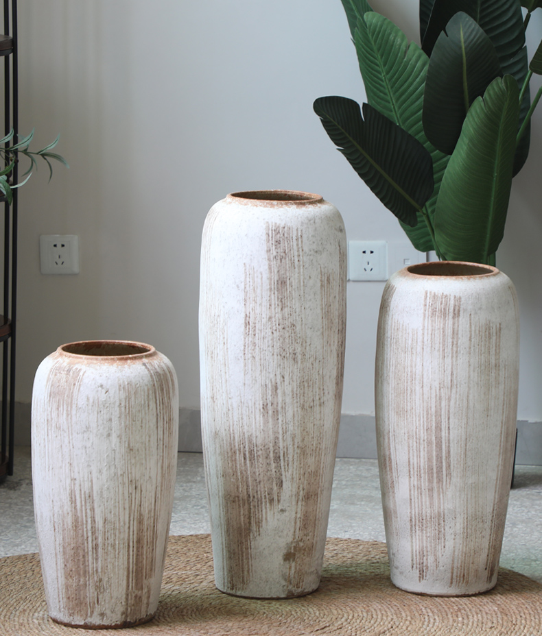 The sitting room of a home stay facility ceramic deadwood big vase wabi-sabi poverty wind restoring ancient ways pottery hydroponic ceramic floor floral furnishing articles