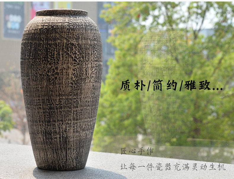 I and contracted jingdezhen ceramic vases, TV ark, decorations sitting room put the dried flower implement mesa home furnishing articles