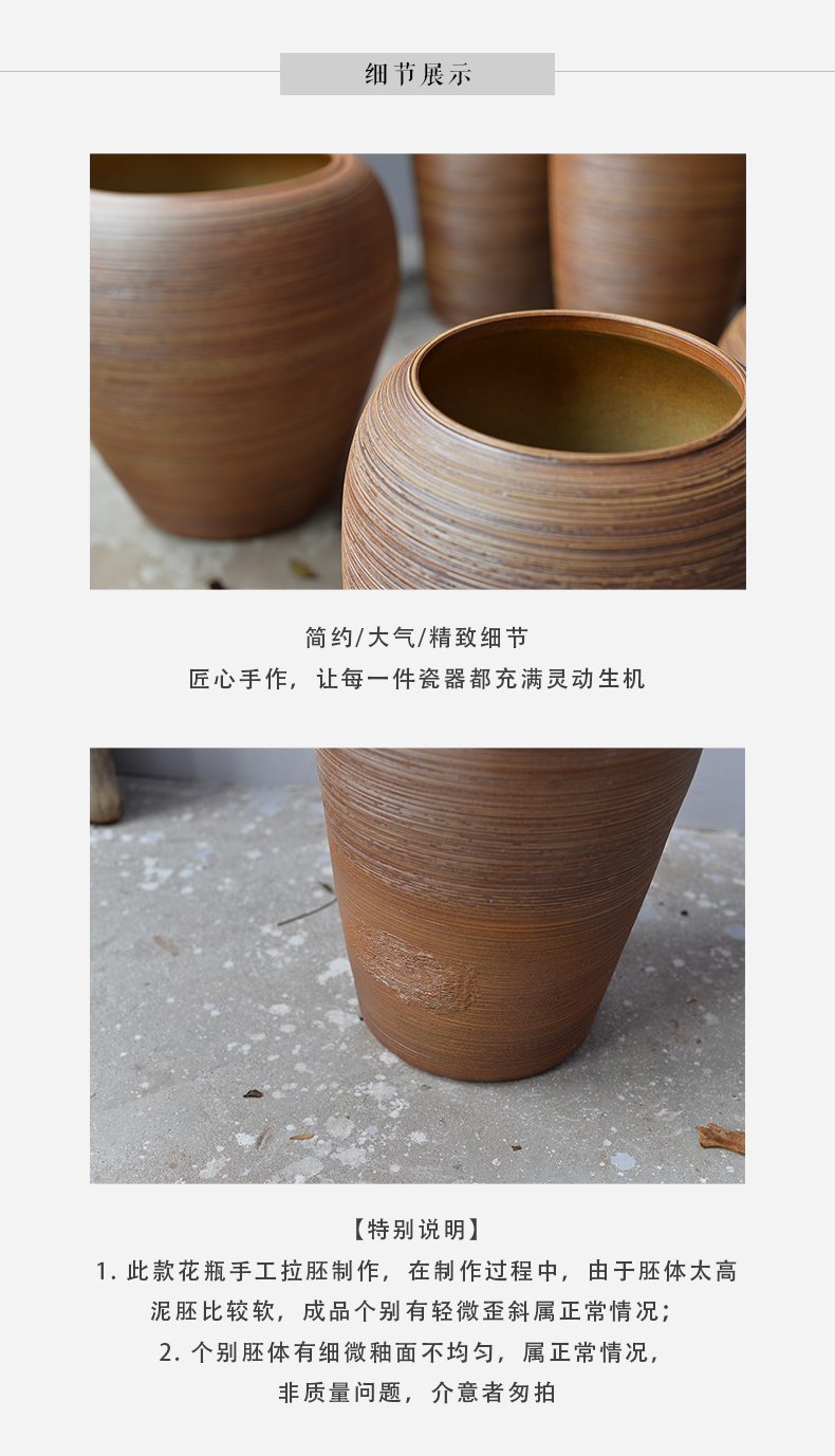 Jingdezhen ceramic vase of large hotel villa covers furnishing articles sitting room porch flower arranging the simulation tree decoration