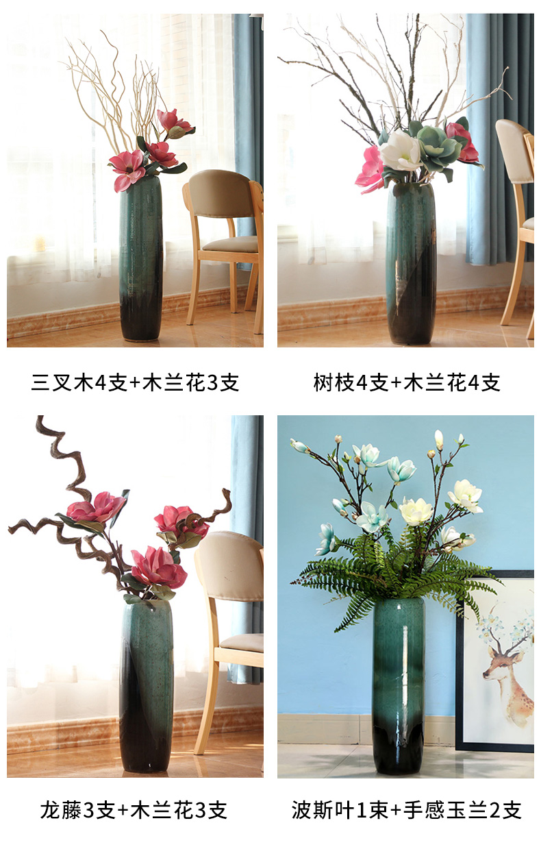 Modern jingdezhen ceramic vase flower arrangement of large sitting room place, Chinese style porch flower implement mesa ins vase