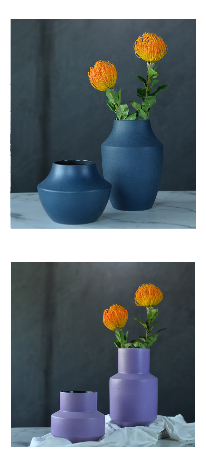 Morandi ceramic vases, creative the adornment that occupy the home furnishing articles sitting room TV ark, flower arranging northern wind table decorations