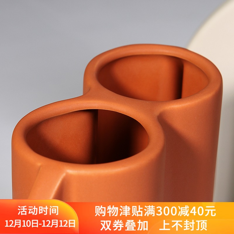 Morandi color ceramic vase color frosted inferior smooth sitting room place the dried flower arranging flowers ins boreal Europe style