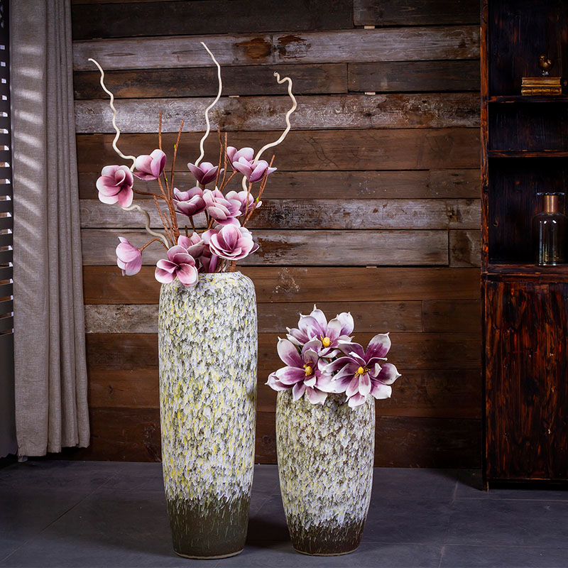 Jingdezhen ceramic vase landed coarse pottery furnishing articles dried flower arranging flowers restore ancient ways contracted sitting room hotel decoration decoration