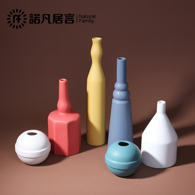 Nordic ceramic vases, flower arranging place to live in the living room decoration to the hotel I and contracted morandi color creative arts