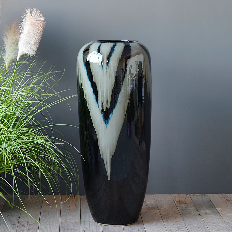 Jingdezhen ceramic vase Nordic large dry flower arranging furnishing articles European I and contracted sitting room key-2 luxury decoration decoration