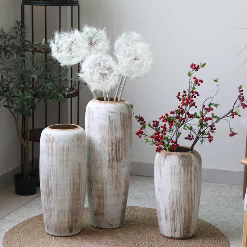 The sitting room of a home stay facility ceramic deadwood big vase wabi-sabi poverty wind restoring ancient ways pottery hydroponic ceramic floor floral furnishing articles