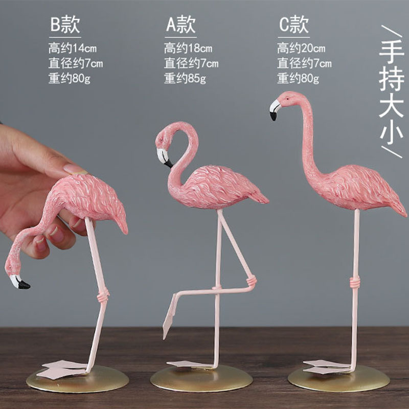 Creative ceramic small place hotel club Nordic I and contracted sitting room decoration flamingos home decoration gifts