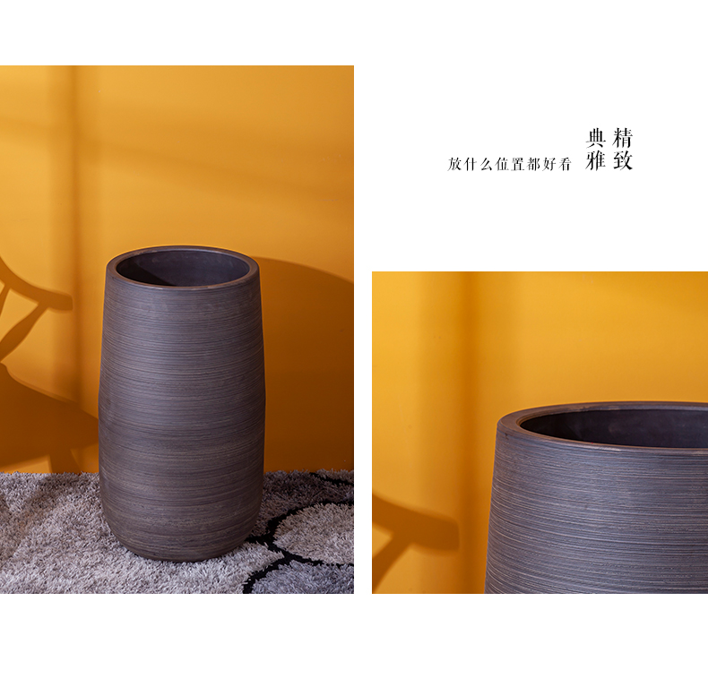 Ceramic vase dried flowers flower arrangement sitting room place, light simple retro nostalgia new European key-2 luxury flowers, home decoration