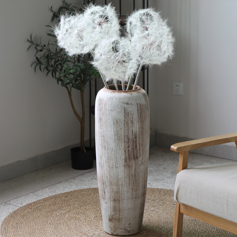 The sitting room of a home stay facility ceramic deadwood big vase wabi-sabi poverty wind restoring ancient ways pottery hydroponic ceramic floor floral furnishing articles