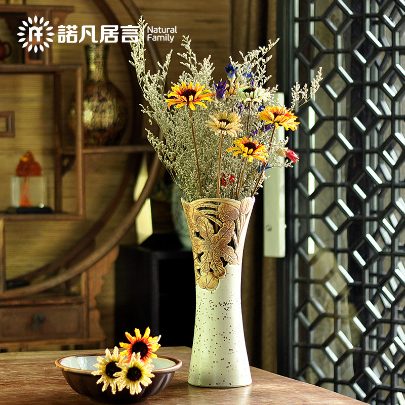 , every new product manual ceramic vases, dried flower simulation flowers restore ancient ways suit table furnishing articles household decoration