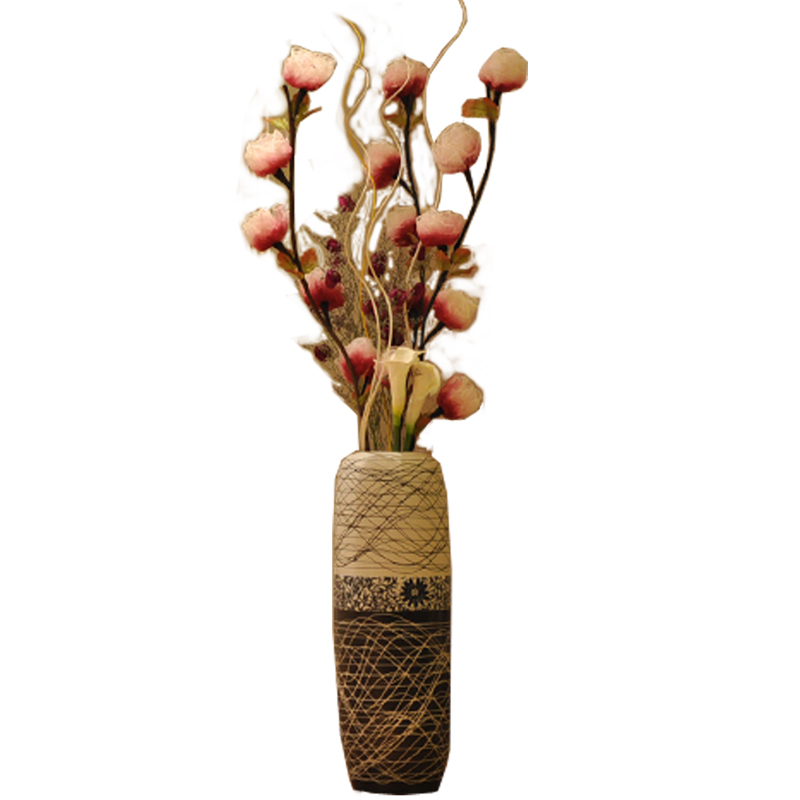 Household act the role ofing is tasted ceramic vase landing suit I and contracted decorate fake flowers, artificial flowers, veins dried flower simulation
