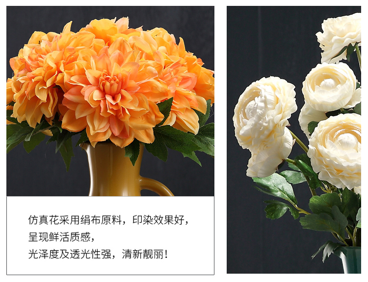 American ceramic vase mesa place sitting room hotel dry flower arranging flowers European creative fashion decoration decoration kettle