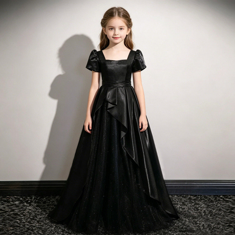 2026 New Style Girls' Choir Orchestra Exam Performance Piano Violin Host Evening Dress Lace-Up Long Dress 2026 New Style Girls' Choir Orchestra Exam Performance Piano Violin Host Evening Dress Lace-Up Long Dress