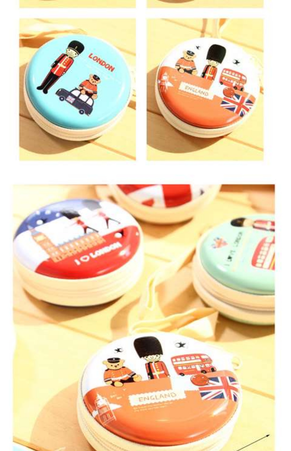 Phiên bản tiếng Hàn của ví tiền tròn dễ thương nữ mini cầm tay kim loại chống sốc dây kéo nhỏ tai nghe túi đựng tiền xu ví nam hàng hiệu