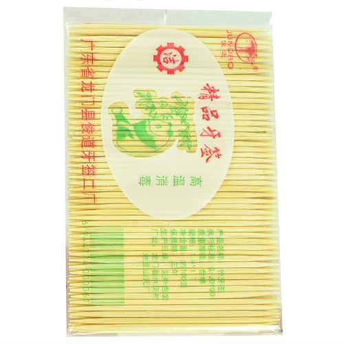 Одноразовые зубочистки в пакетиках, экологически чистые бамбуковые зубочистки с двумя концами, портативные для путешествий, 100 тонких зубочисток.