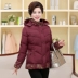 Áo khoác nữ cotton cỡ lớn và trung niên cỡ lớn 40 Người mẹ trung niên 50 tuổi tải áo khoác xuống áo sơ mi nữ trung niên Phụ nữ cao cấp
