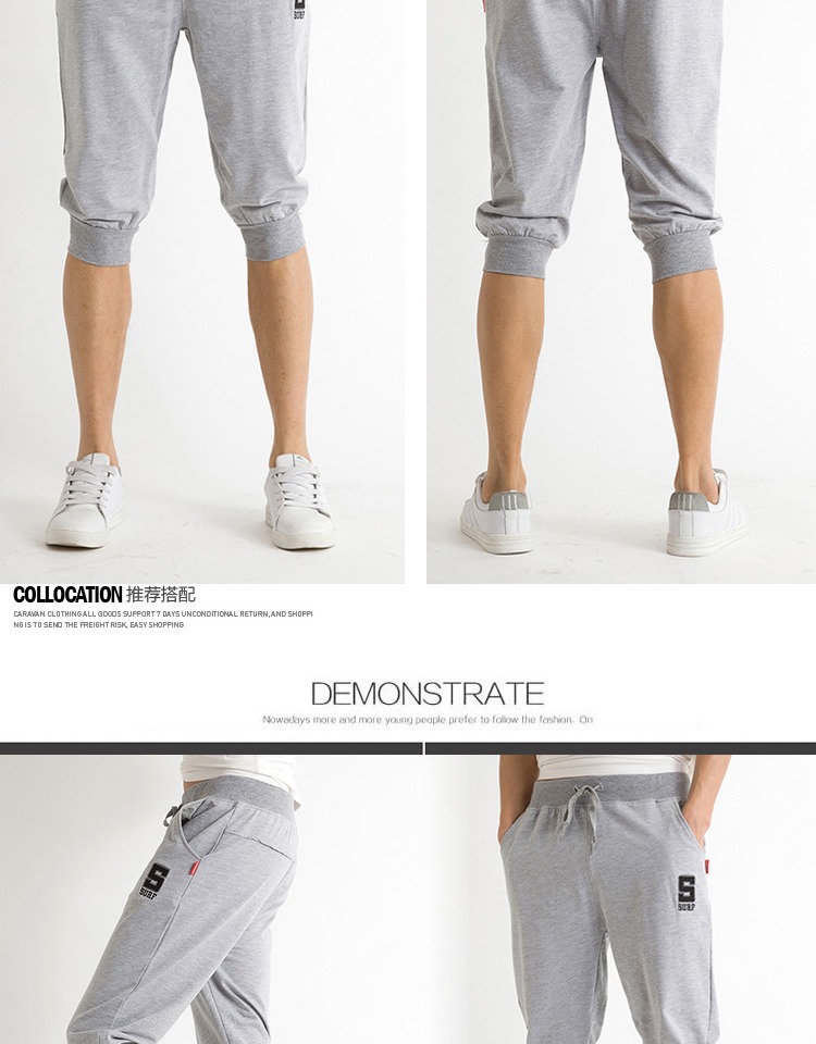 Quần cotton cắt cạp quần thể thao quần legging 7 quần tây giải trí quần short lỏng XL quần âu nam đẹp