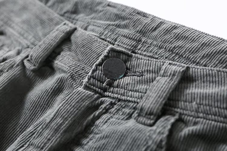 Quần nhung kẻ nam thanh niên mùa thu và mùa đông retro cotton lỏng quần nhung quần âu nam