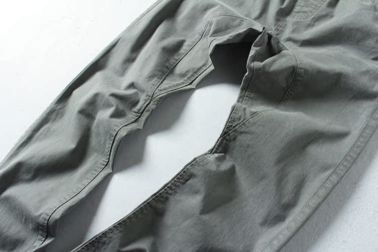 Quần bó giản dị nam thanh niên mùa thu và mùa đông retro cotton co giãn Eo chân thon dài quần dài nam quần tây âu