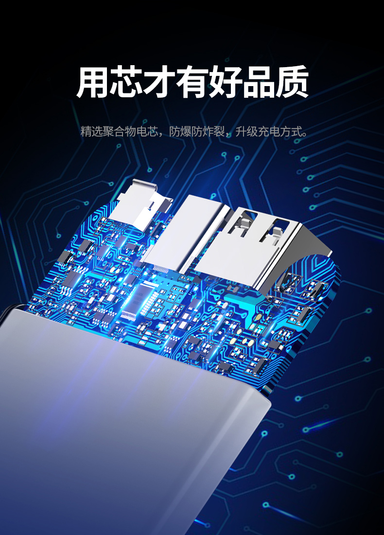ROCK PD hai chiều nhanh sạc sạc kho tàng điện thoại di động táo đỏ nhỏ Phổ 10.000 mA máy bay công suất lớn - Ngân hàng điện thoại di động cục sạc dự phòng xiaomi