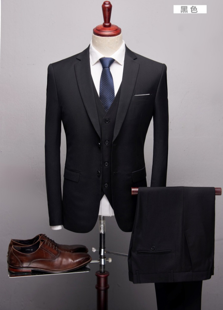 Mới kinh doanh bình thường cỡ lớn phù hợp với áo ba lỗ nam Slim solid màu cưới vest nam