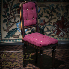 bjd场景道具娃屋 【靠背椅】bjd娃用家具4分洛可可风格系列——单品【现货材料包】