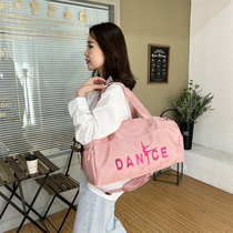 Fitness Bag Women Sports Bag Dry And Wet Separation Adult Dance Bag Swimming Yoga Training Bag Embroidered Bright Sheet Slanted Satchel
