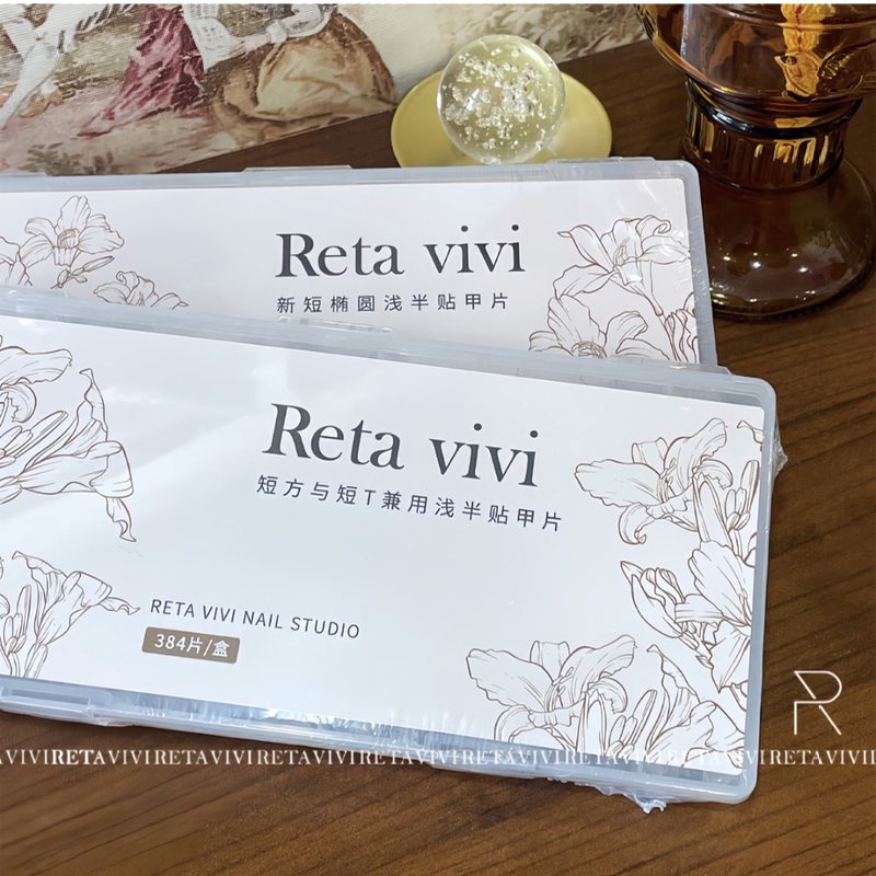 Reta Vivi 【Short Style】 New Short Pointed/ New Short Oval/ New Short Square and Short t Dual-Use Light Semi-Adhesive Nail Tips