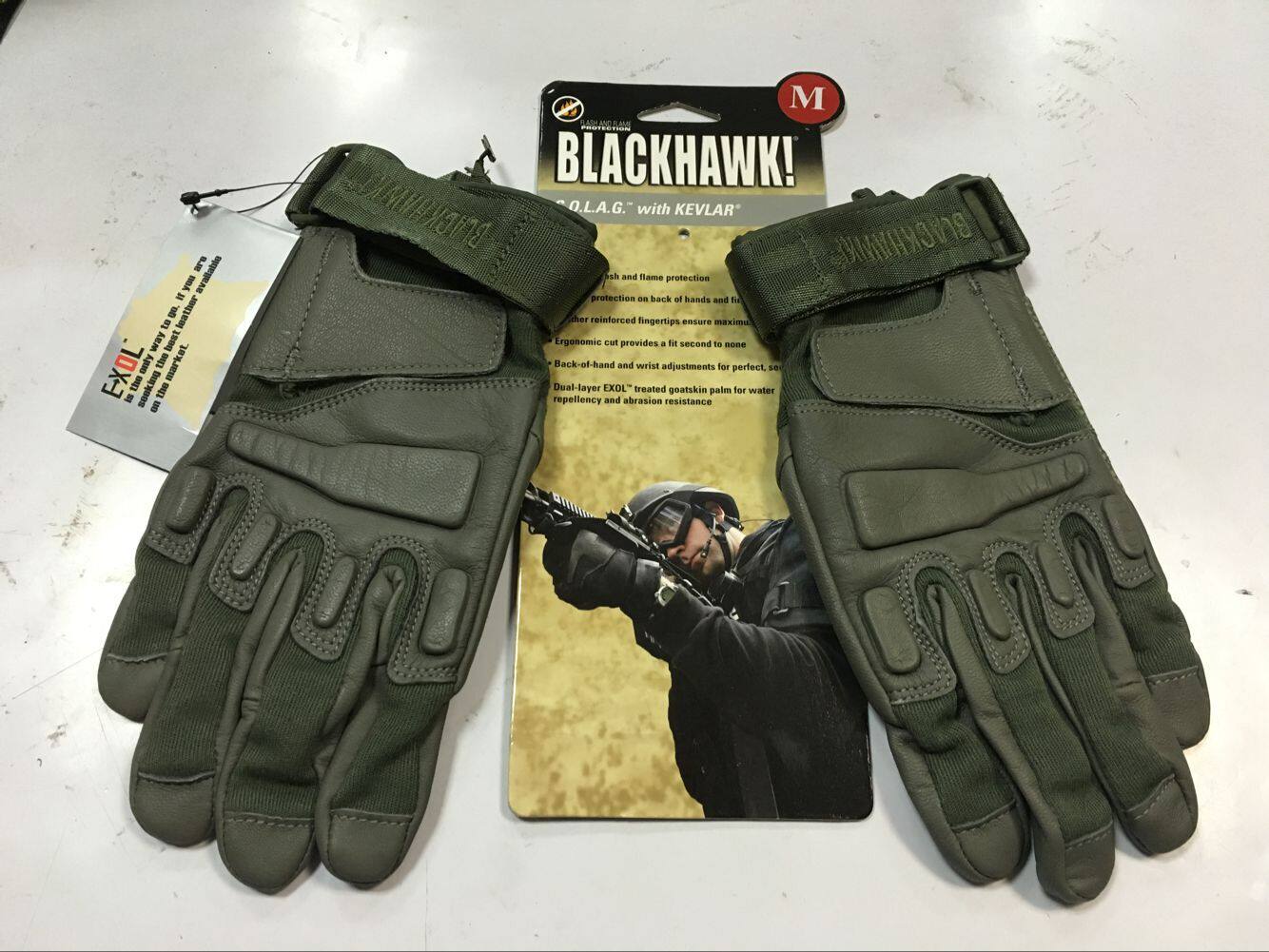 BLACK EAGLE BLACK HAWK HAWK TACTICAL ALL-FINGER GLOVES 8114 KEVLAR FABRIC FIRE PROTECTION ANTI-ABRASION WEAR RESISTANT