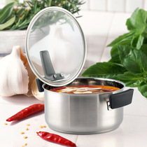 Shunfa Weijiayi 24cm double handle soup pot 304 stainless steel soup cooker induction cooker general promotion