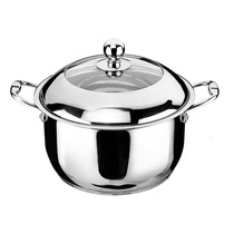 Shunfa Ya kitchen 20cm double handle soup pot non-coated compound bottom 304 stainless steel gas induction cooker Universal