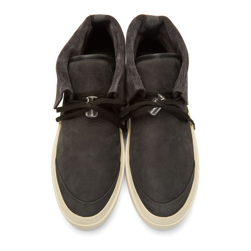 FOG gray high-top shoes men's 2022 spring new lace-up all-match men's shoes genuine leather breathable casual men's sneakers