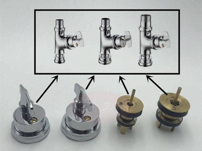 All copper old-fashioned hand button delay flush valve spool accessories stool flusher valve angle flush valve water tank cover