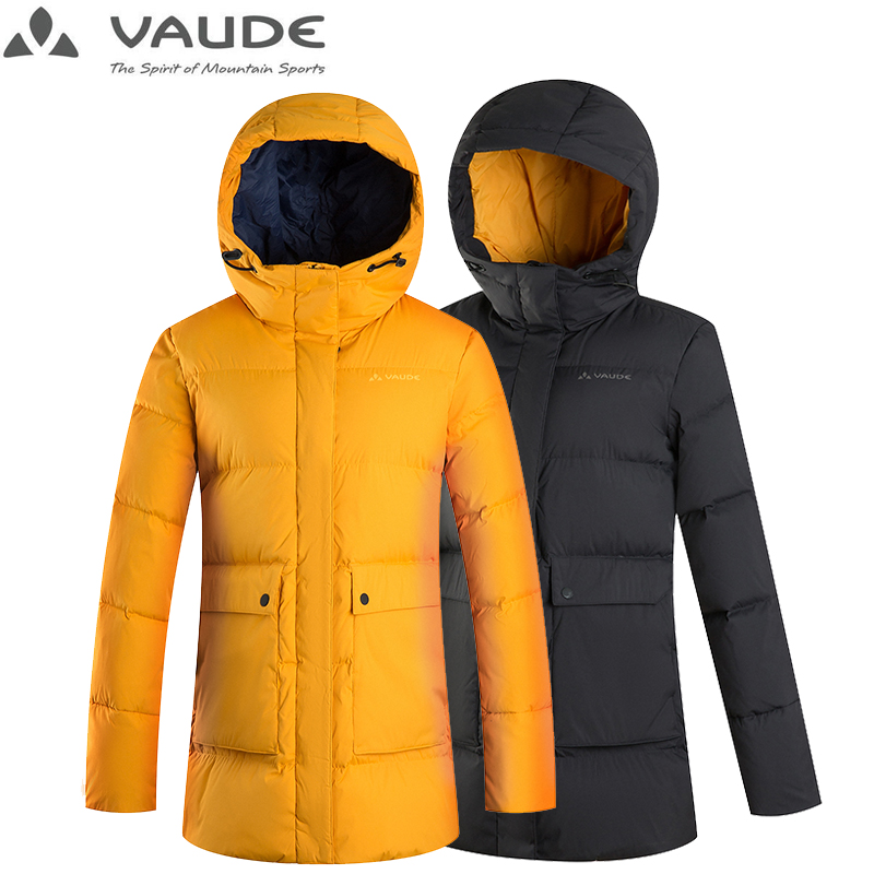 German VAUDE 2019 autumn and winter down jacket men and women mid-length ultra-thick windproof warm goose down jacket