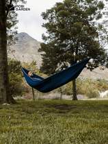 Mu Gaodi Outdoor camping picnic barbecue Lightweight strong durable Lightweight easy to store single swing hammock