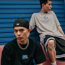 ACTIONS letter printing male and female couple hip-hop tide brand loose all-match sports casual bottoming short-sleeved T-shirt