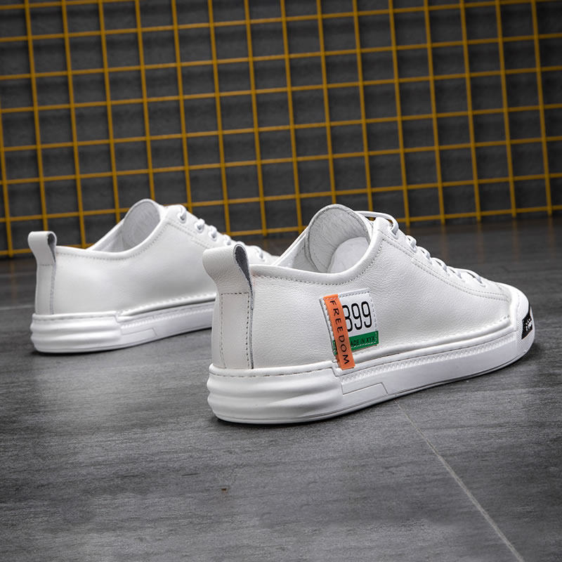 Tide special cabinet new men's leather small white shoes summer Korean plate shoes hundred and foot pure leather one foot shoes man