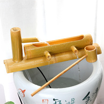Ceramic fish tank Water circulation fountain ornaments Bamboo tube Living room entrance decoration Stone trough filter Office lucky