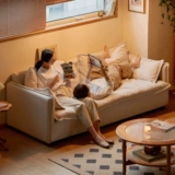 源氏木语 Ткань, кремовый съёмный белый диван для гостиной для домашнего использования